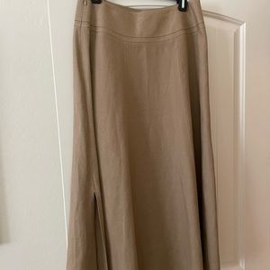 Talbot calf length linen skirt